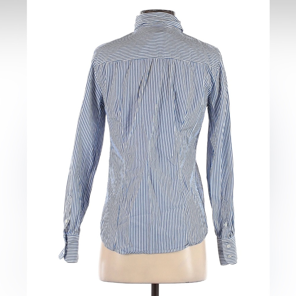 J. Crew Blue & White Striped Button Down Shirt - Picture 2 of 3